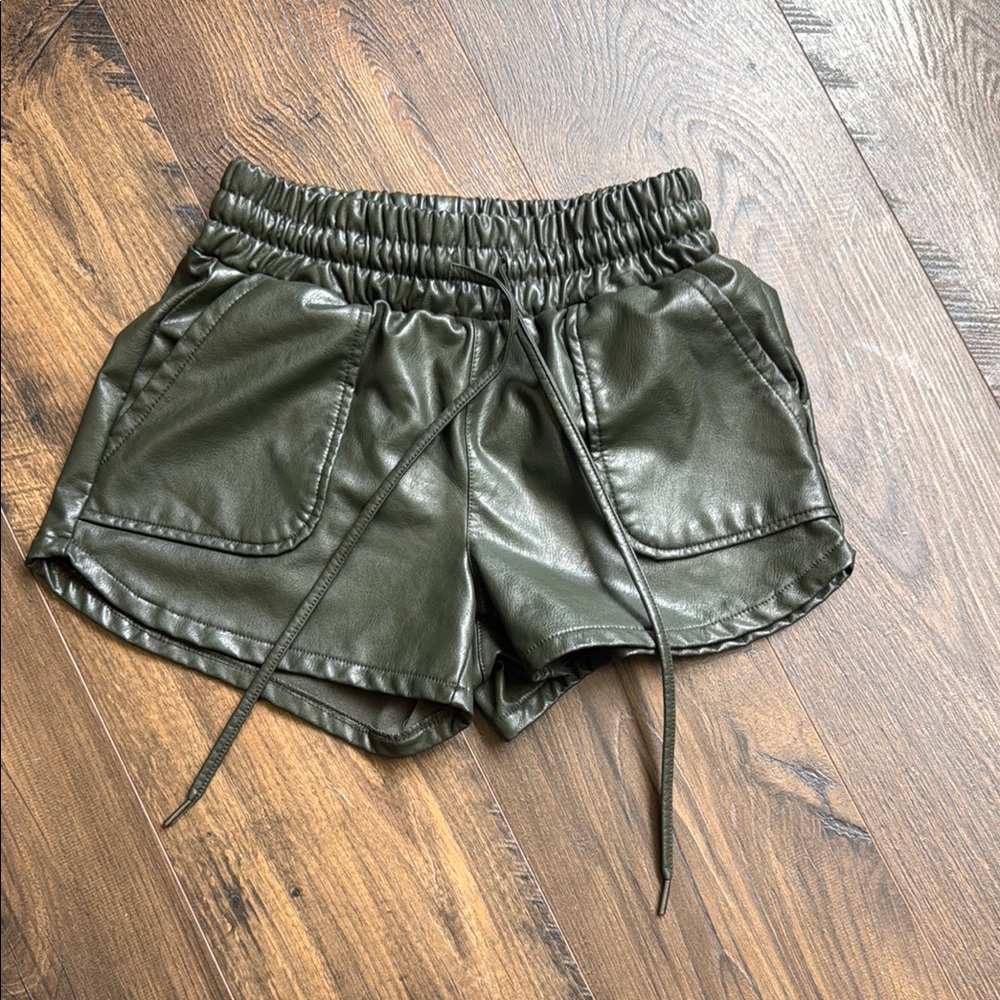 Sincerely Jules Green Athletic Shorts with Relaxed Fit